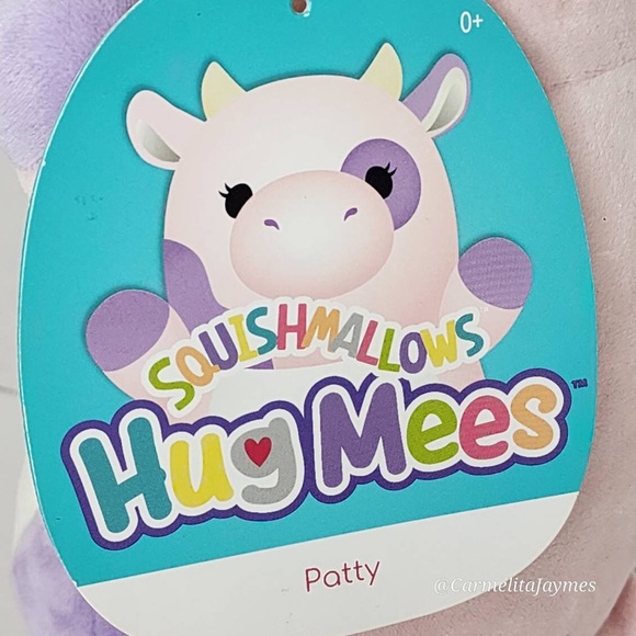 PATTY 🐄 Purple And Pink Hugmee Cow 2022 Original Squishmallow By Kellytoy NWT - Picture 3 of 8